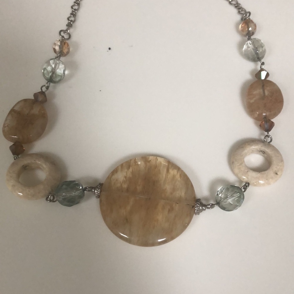Beautiful stone & bead necklace